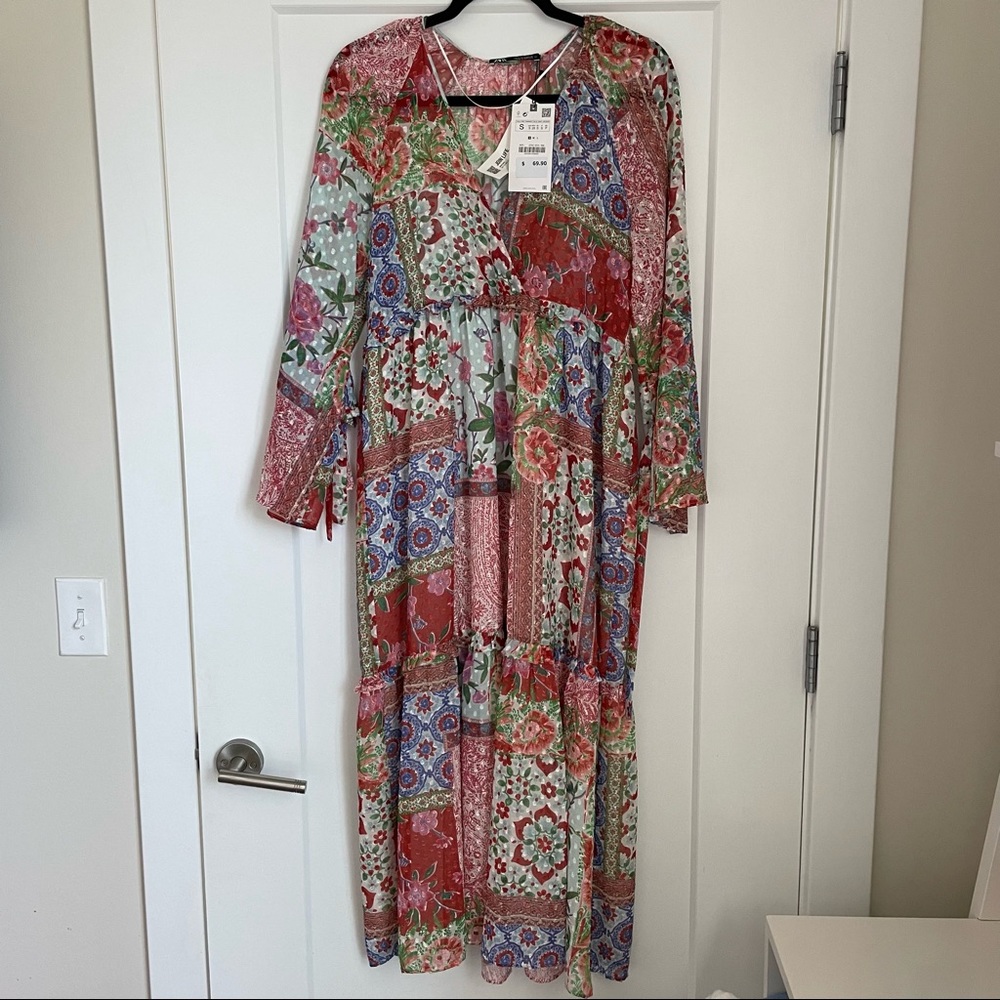 ZARA Patterned Maxi Dress